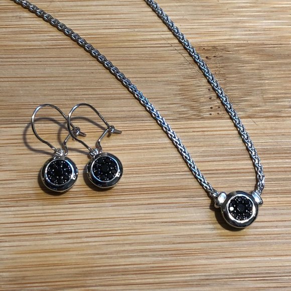 GORGEOUS! Sterling Silver Necklace/Earring set - Picture 1 of 4